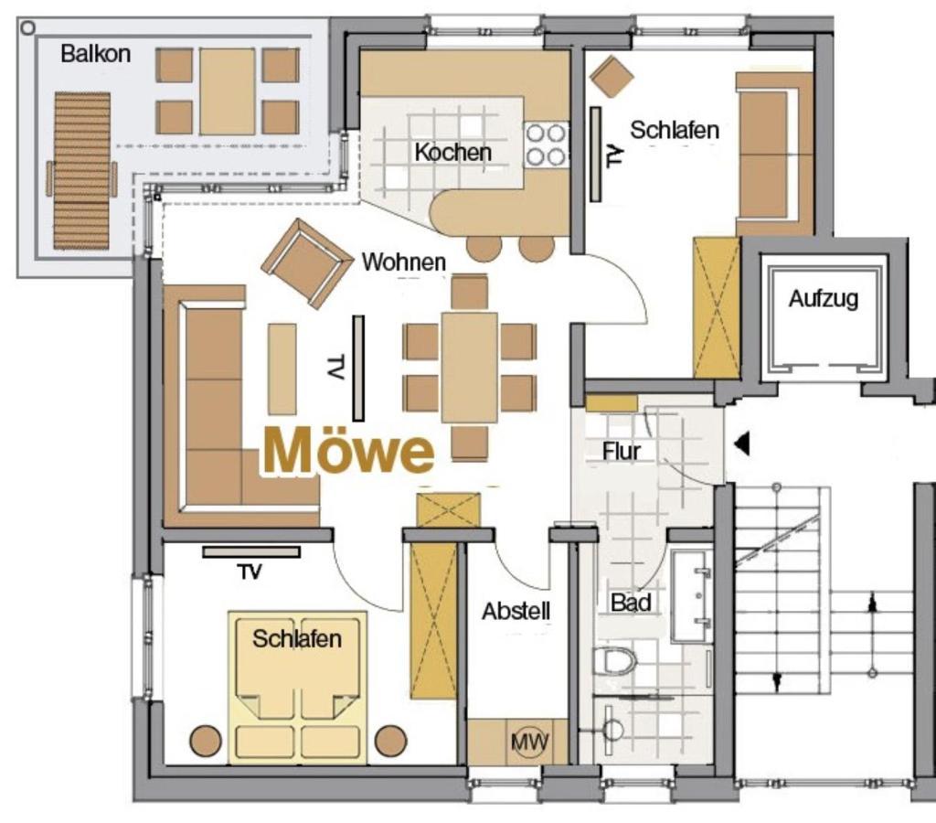 Апартаменты Baltic House Moewe Тиммендорфер-Штранд Экстерьер фото